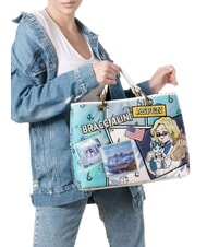BRACCIALINI CARTOLINE Borsa a mano con tracolla multi - Borse Donna - 4