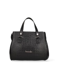 BRACCIALINI ZOE CROCO Borsa a mano in pelle stampata nero - Borse Donna - 3