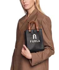 FURLA VARSITY STYLE Borsa verticale in pelle con tracolla nero - Borse Donna - 5