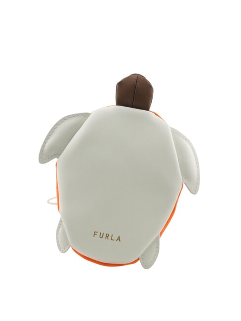 ALLEGRA Portamonete tartaruga con laccetto arancio fluorescente+talco h+cognac h - Portafogli Donna