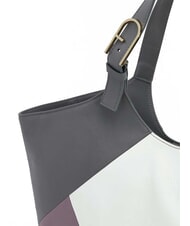 FURLA FLOW Borsa a spalla in pelle stampata marshmallow+aura+soil - Borse Donna - 3