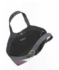 FURLA FLOW Borsa a spalla in pelle stampata marshmallow+aura+soil - Borse Donna - 4