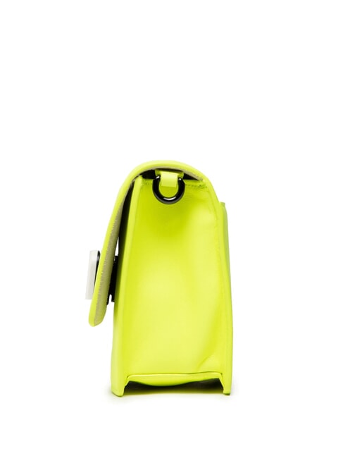1927 SOFT Borsa mini a tracolla in pelle nappa giallo fluorescente+nero - Borse Donna