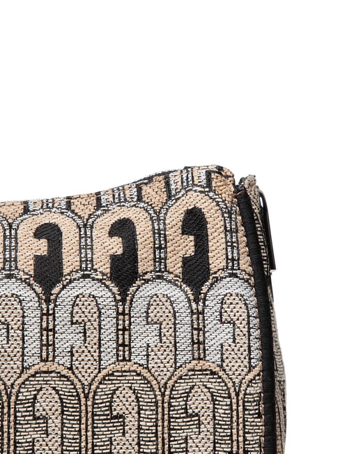 MOON Borsa mini in tessuto jacquard toni deserto+nero - Borse Donna