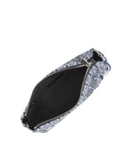 FURLA MOON Borsa mini in tessuto jacquard toni blu denim+nero - Borse Donna - 7