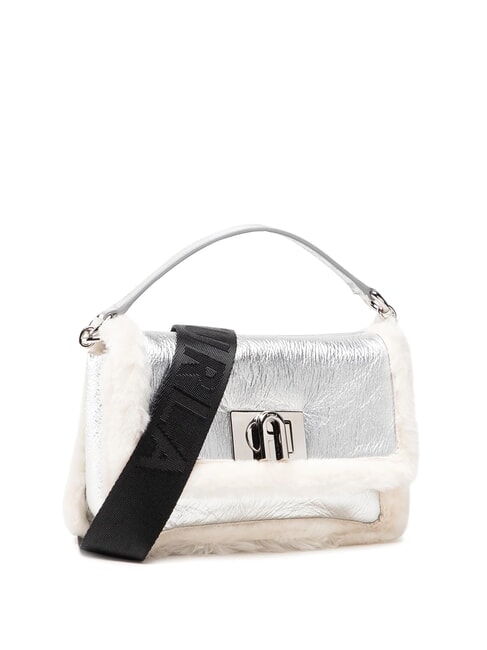 1927 SOFT Borsa a mano mini con tracolla white cotton+color silver+nero - Borse Donna