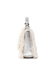 FURLA 1927 SOFT Borsa a mano mini con tracolla white cotton+color silver+nero - Borse Donna - 3