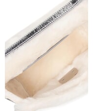 FURLA 1927 SOFT Borsa a mano mini con tracolla white cotton+color silver+nero - Borse Donna - 6