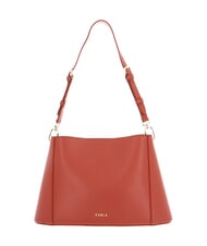 FURLA FLEUR Borsa a spalla in pelle con tracolla cannella - Borse Donna - 3