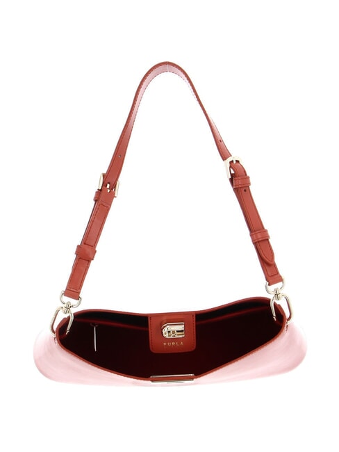 FLEUR Borsa a spalla in pelle con tracolla cannella - Borse Donna