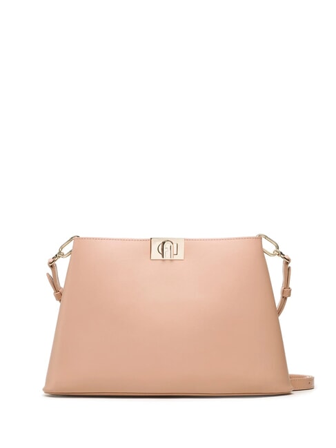 FLEUR Borsa a spalla in pelle con tracolla cameo - Borse Donna