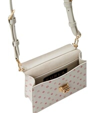 FURLA ZOE Borsa a spalla in pelle stampata toni marshmallow - Borse Donna - 4