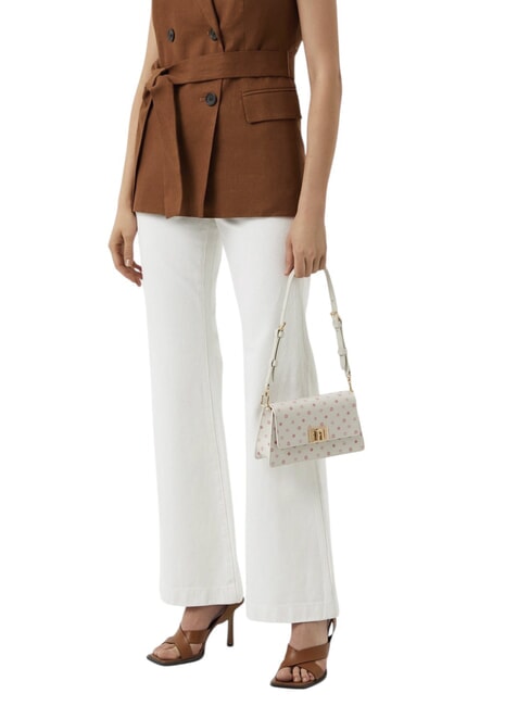 ZOE Borsa a spalla in pelle stampata toni marshmallow - Borse Donna