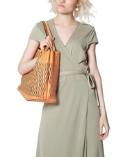 FURLA PRIMULA Borsa trasforata a spalla in pelle sunset - Borse Donna - 5