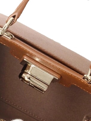 1927 Borsa mini in pelle stampa ares cognac - Borse Donna