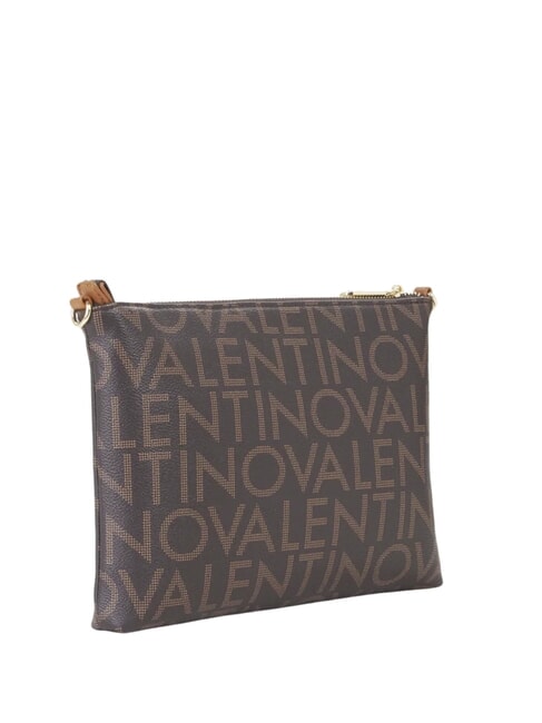 REGINA RE Borsa a tracolla stampa logo all over moro/naturale - Borse Donna