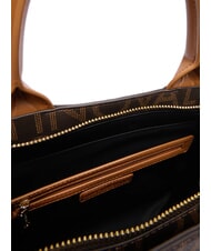 MARIO VALENTINO REGINA RE Borsa a mano stampa logo all over moro/naturale - Borse Donna - 5