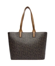 MARIO VALENTINO REGINA RE Borsa shopping a spalla logo all over moro/naturale - Borse Donna - 4