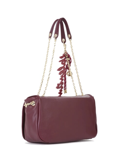 WINTER RE Borsa a spalla convertible con charms bordeaux - Borse Donna