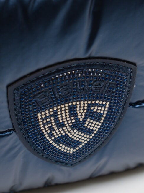 PADDED NYLON Zaino con logo in strass BLU NAVY - Borse Donna