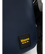BLAUER RUBBER Borsello piccolo gommato BLU NAVY - Tracolle Uomo - 3