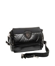 BLAUER PADDED NYLON Borsa fluffy a tracolla logo strass NERO - Borse Donna - 2