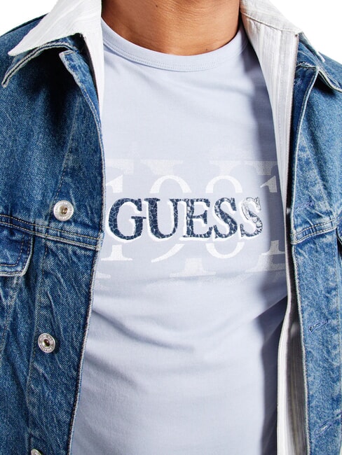 CHEST BOX T-shirt in cotone con stampa nimbus blue - T-shirt Uomo