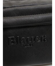 BLAUER WALLSTREET Marsupio stampa saffiano con tasca NERO - Marsupi - 3