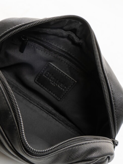 WALLSTREET Marsupio stampa saffiano con tasca NERO - Marsupi