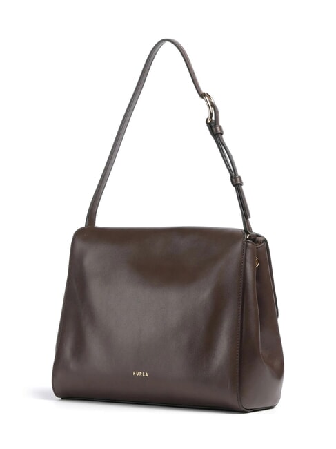 DOMUS  Borsa a spalla, in pelle espresso - Borse Donna