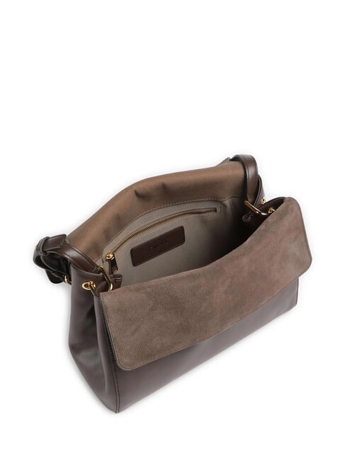 DOMUS  Borsa a spalla, in pelle espresso - Borse Donna