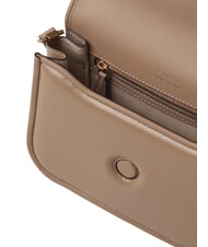 PINKO LOVE BOX Borsa mini in nappa con flap biscotto zenzero-antique gold - Borse Donna - 6