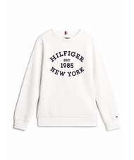 TOMMY HILFIGER TH KIDS Felpa girocollo con stampa ancient white - Felpe Bambini - 4