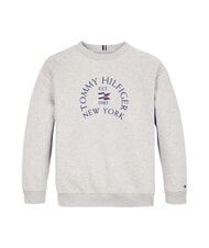 TOMMY HILFIGER TH KIDS Felpa a girocollo con stampa light grey heather - Felpe Bambini - 4
