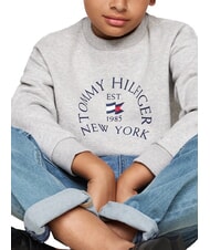 TOMMY HILFIGER TH KIDS Felpa a girocollo con stampa light grey heather - Felpe Bambini - 5