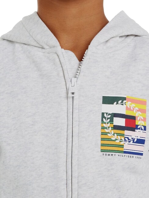 TH KIDS Felpa full zip con cappuccio new light grey heather - Felpe Bambini