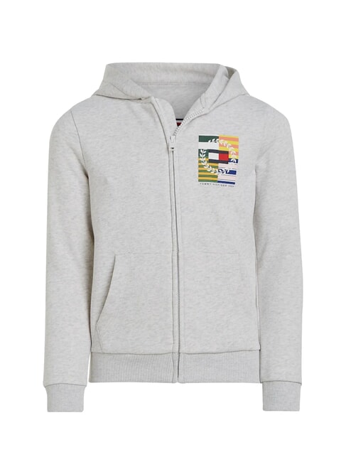 TH KIDS Felpa full zip con cappuccio new light grey heather - Felpe Bambini