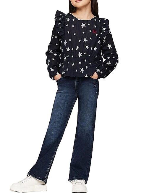 TH KIDS Pantaloni jeans a zampa blueblack - Pantaloni bambini