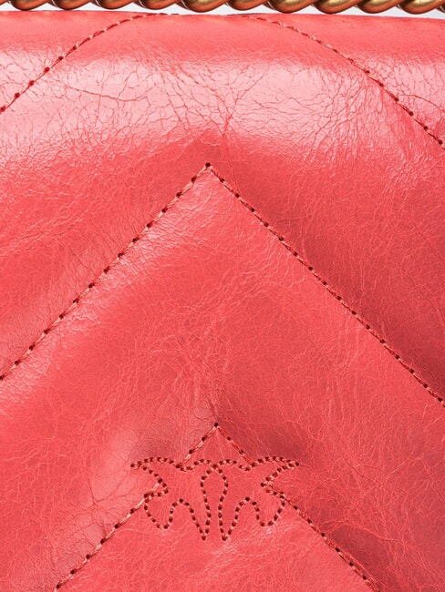 LOVE ONE MINI Borsa mini in pelle crosta coral. speziato-antique gold - Borse Donna