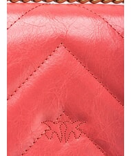 PINKO LOVE ONE MINI Borsa mini in pelle crosta coral. speziato-antique gold - Borse Donna - 5