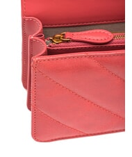 PINKO LOVE ONE MINI Borsa mini in pelle crosta coral. speziato-antique gold - Borse Donna - 7
