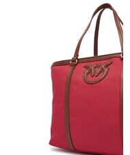 PINKO MIRANDA Shopping Bag con tracolla rosso/cuoio-antique gold - Borse Donna - 4