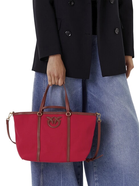 MIRANDA Shopping Bag con tracolla rosso/cuoio-antique gold - Borse Donna