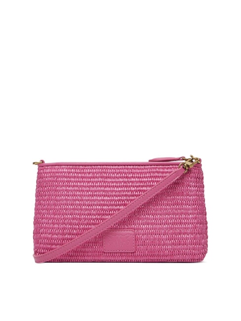 FLAT Pochette in rafia con tracolla barbabietola ch-antique gold - Borse Donna