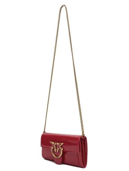 LOVE ONE Borsa mini lucida a tracolla rosso-antique gold - Borse Donna