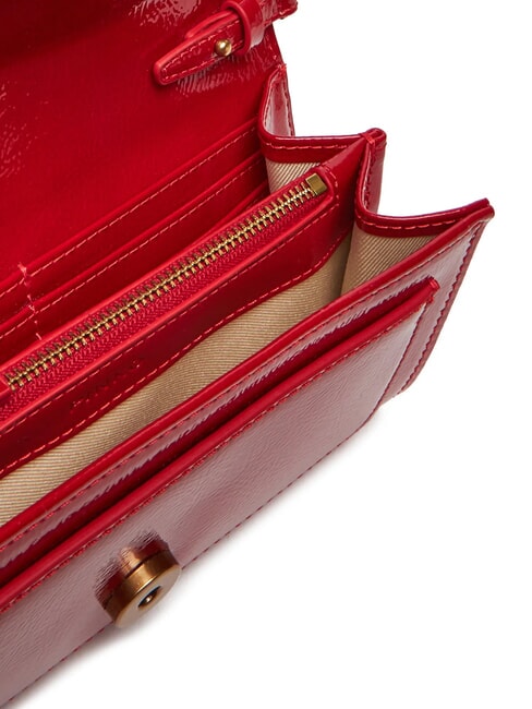 LOVE ONE Borsa mini lucida a tracolla rosso-antique gold - Borse Donna