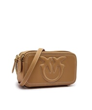 PINKO CARRIE Mini Bag a tracolla, in pelle torrone-antique gold - Borse Donna - 2