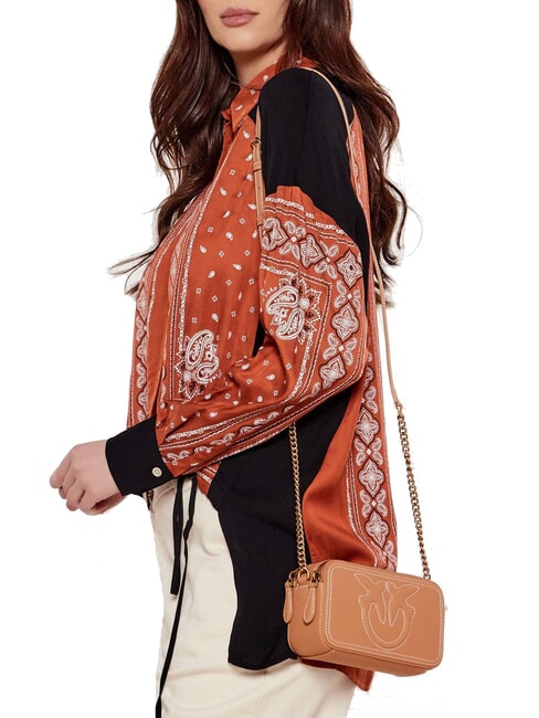 CARRIE Mini Bag a tracolla, in pelle torrone-antique gold - Borse Donna