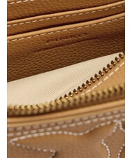 PINKO CARRIE Mini Bag a tracolla, in pelle torrone-antique gold - Borse Donna - 7