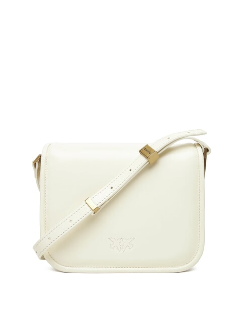 LOVE BOX Borsa mini in pelle a tracolla bianco seta-antique gold - Borse Donna